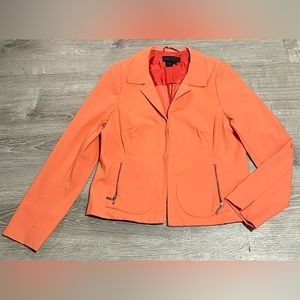 Nina McLemore Orange Jacket Size 14